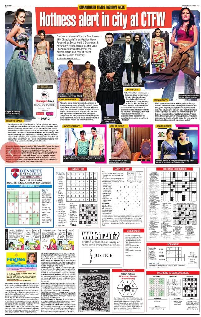 IIFD Chandigarh Times Fashion Week News